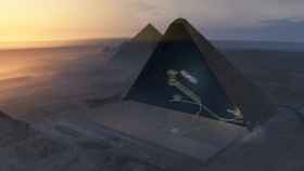 Vista aérea de la pirámide.