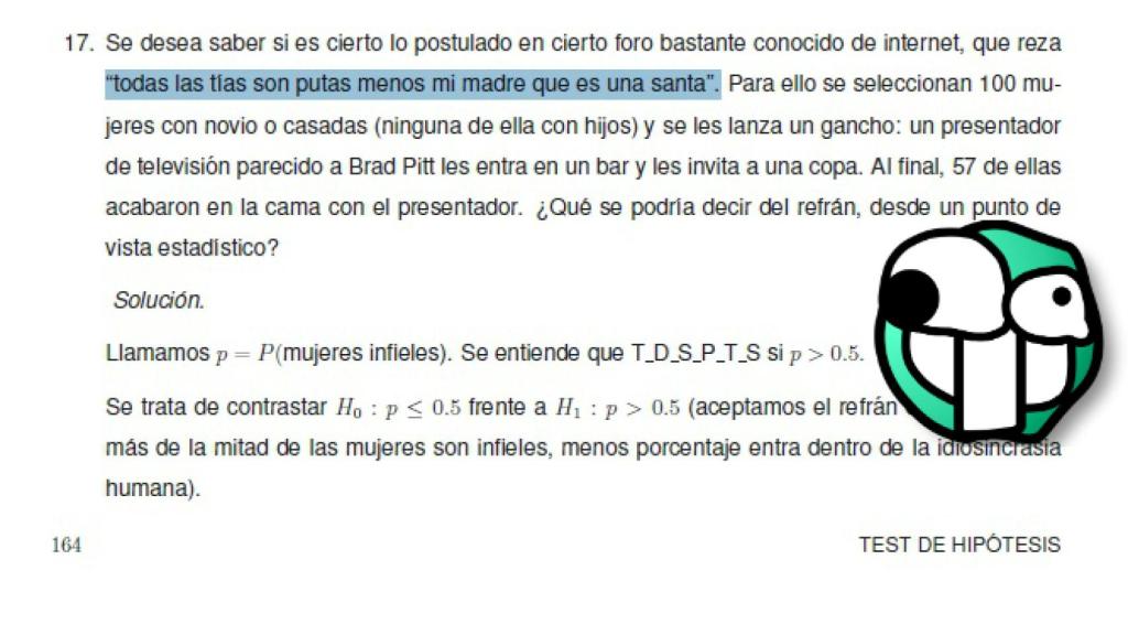 Uno de los enunciados que aparecen en el libro de Alejandro Quintela.