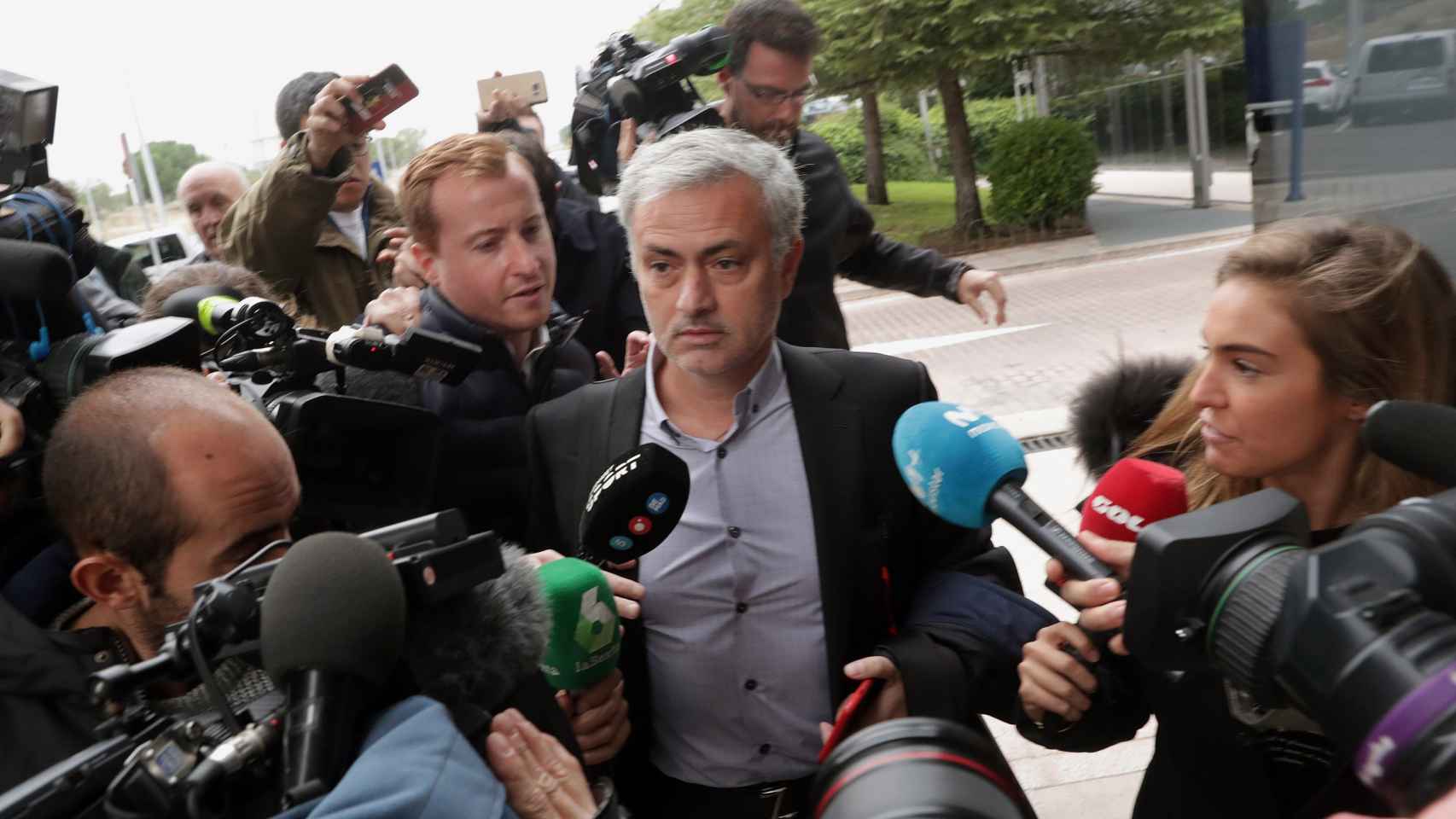 Mourinho a su llegada al Juzgado de Instrucción número 4 de Pozuelo de Alarcón (Madrid).