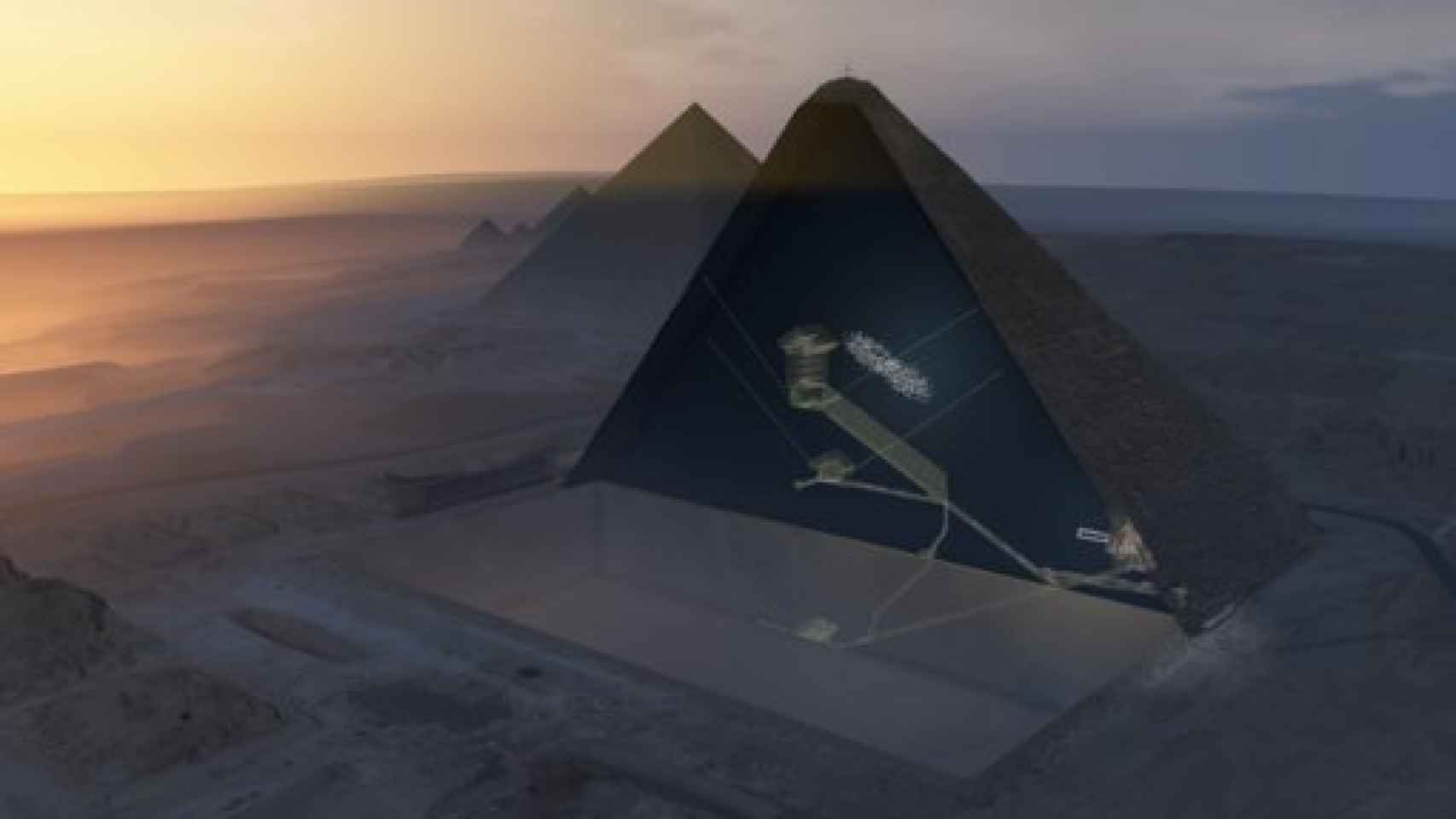 Image: Los rayos cósmicos revelan una cámara secreta en la pirámide de Keops