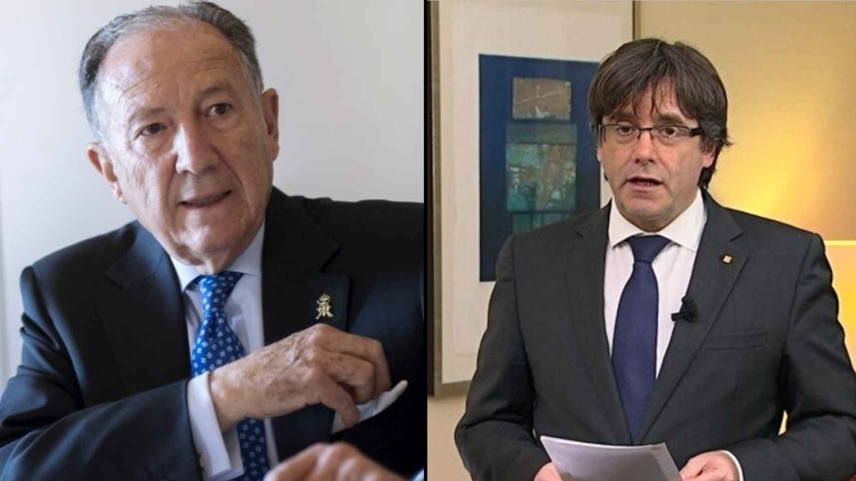 Félix Sanz Roldán y Carles Puigdemont.