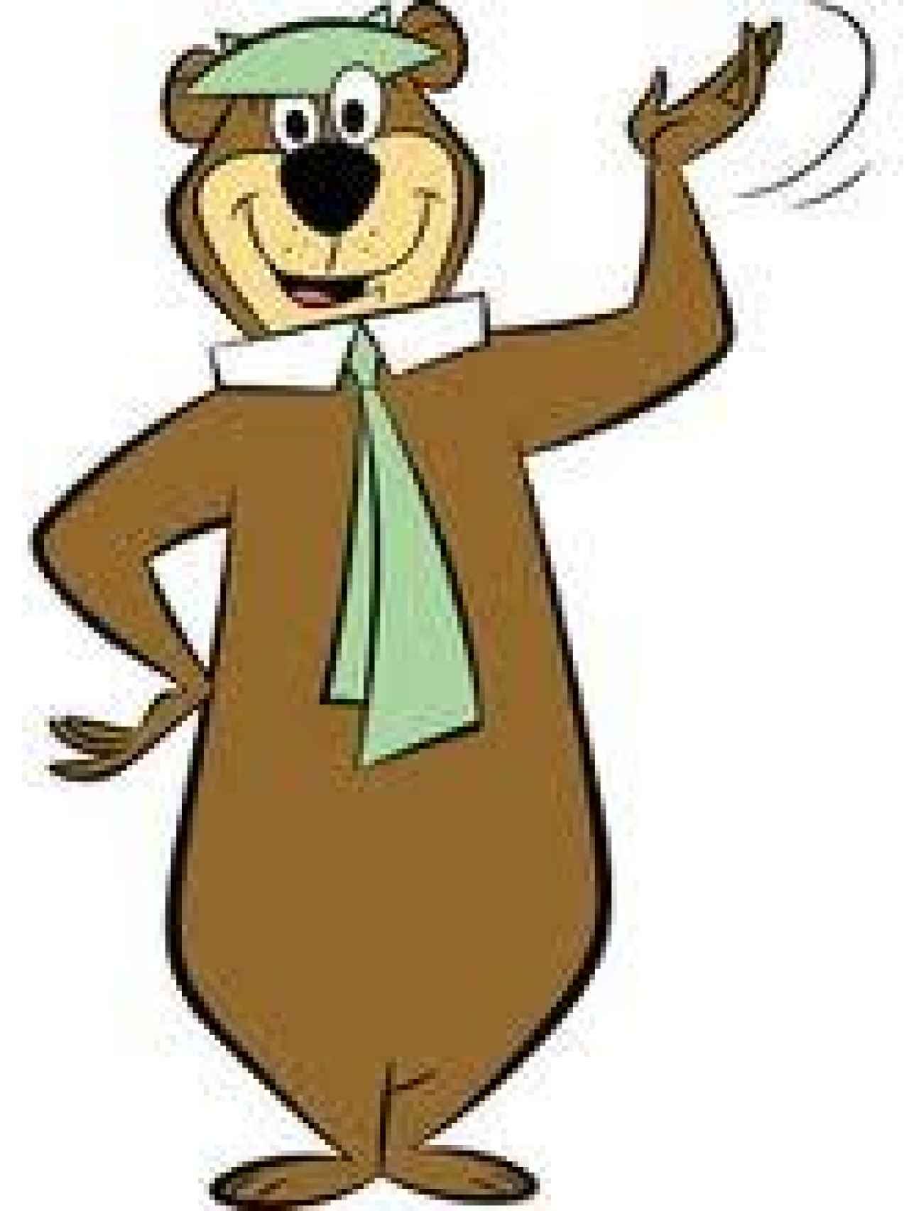 El oso Yogui, personaje de ficción de dibujos animados.