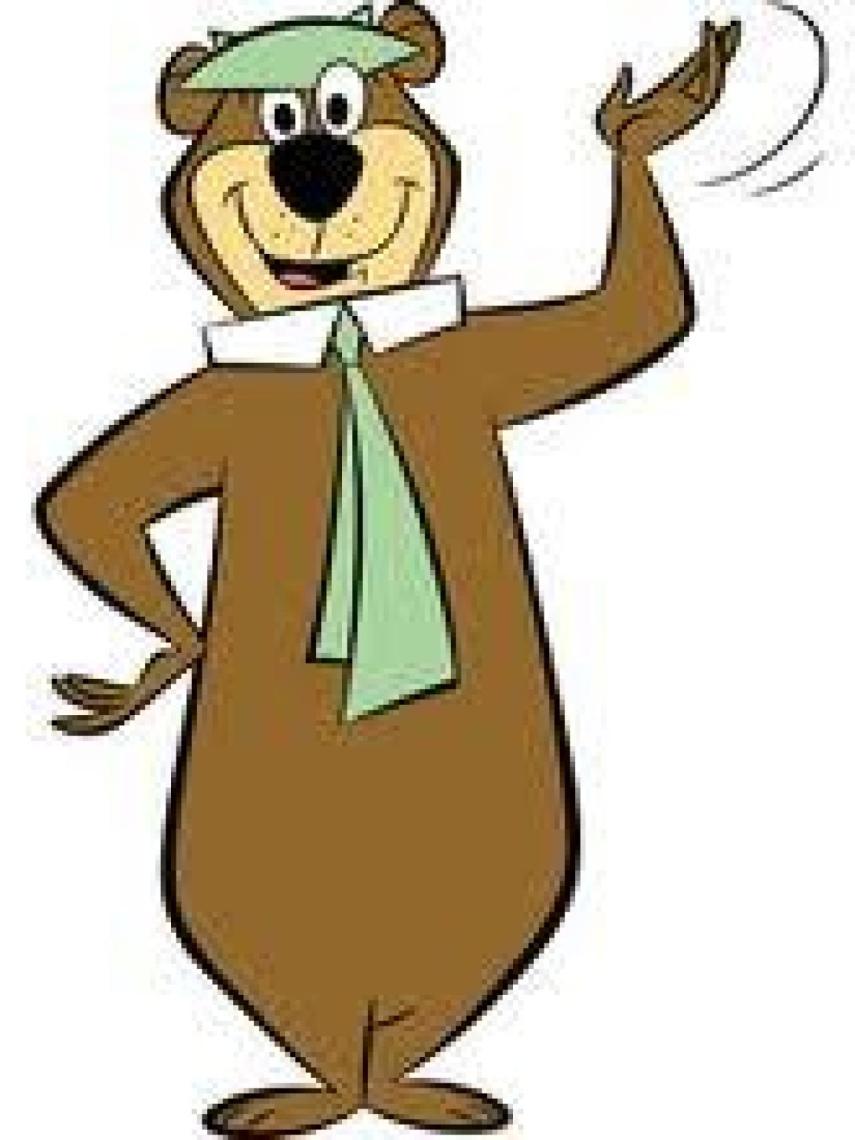 El oso Yogui, personaje de ficción de dibujos animados.