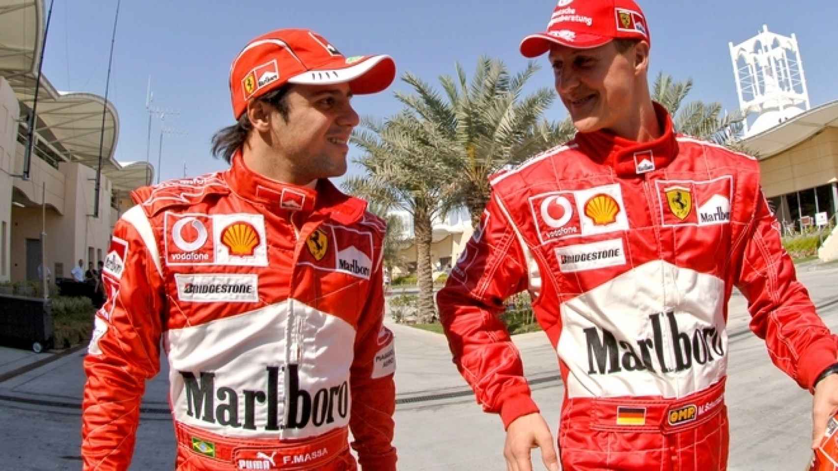 Felipe Massa y Michael Schumacher