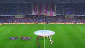 El Camp Nou volvio a ejercer de escenario polítco