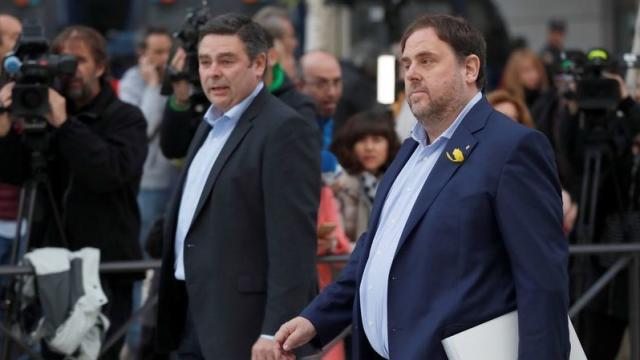 El exvicepresidente catalán, Oriol Junqueras, en la Audiencia Nacional.