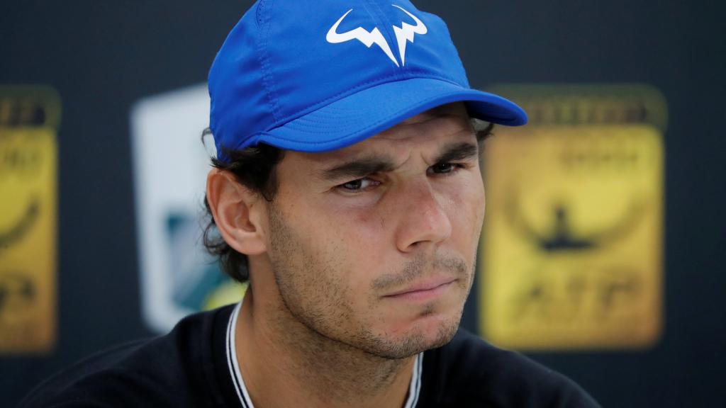 Rafael Nadal en rueda de prensa en París.