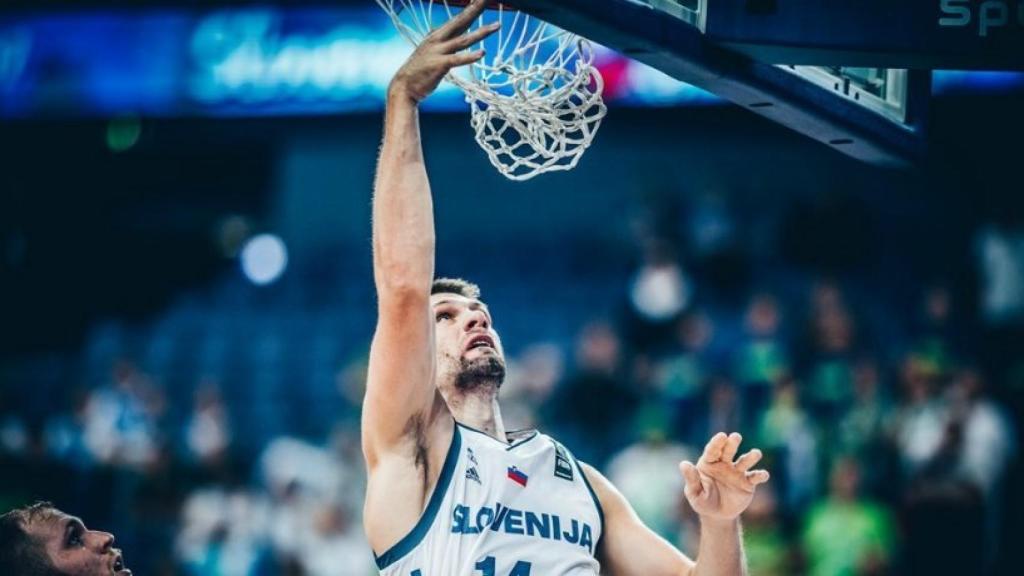 Gasper Vidmar con Eslovenia. Foto: fiba.com