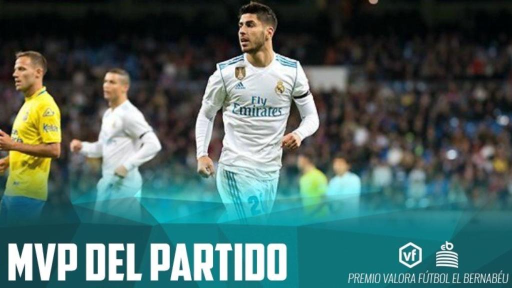 Marco Asensio, MVP del Real Madrid - Las Palmas