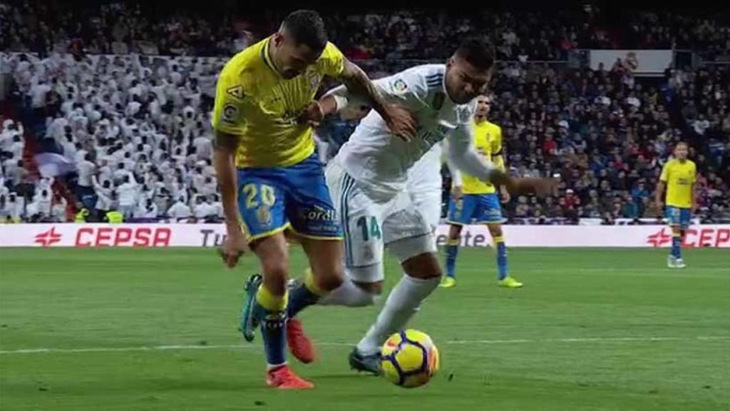 Las Palmas pidió penalti de Casemiro