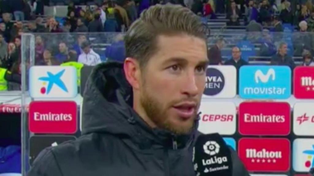 Ramos habla al final del encuentro