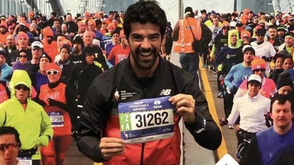 Miguel Ángel Muñoz en la maratón de Nueva York.