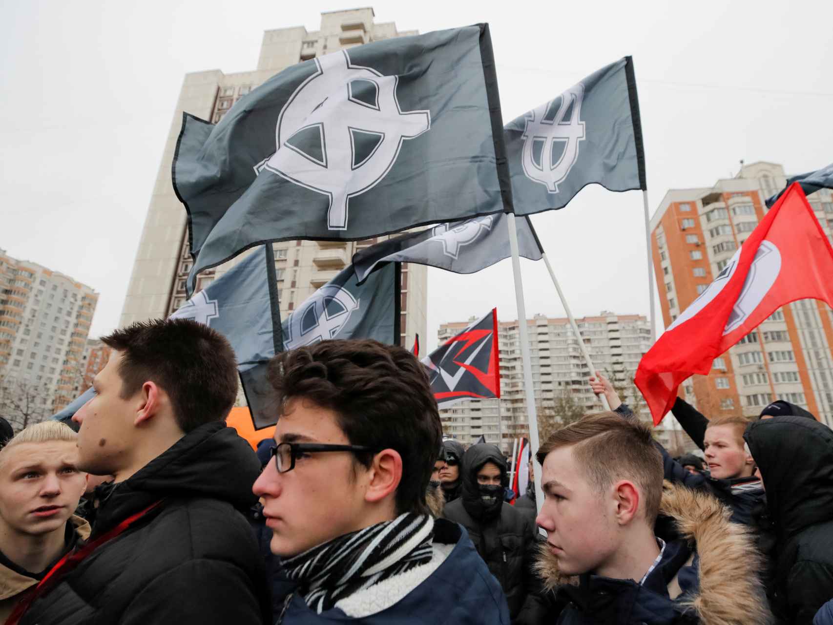 Imagen de las protestas este domingo en Moscú.