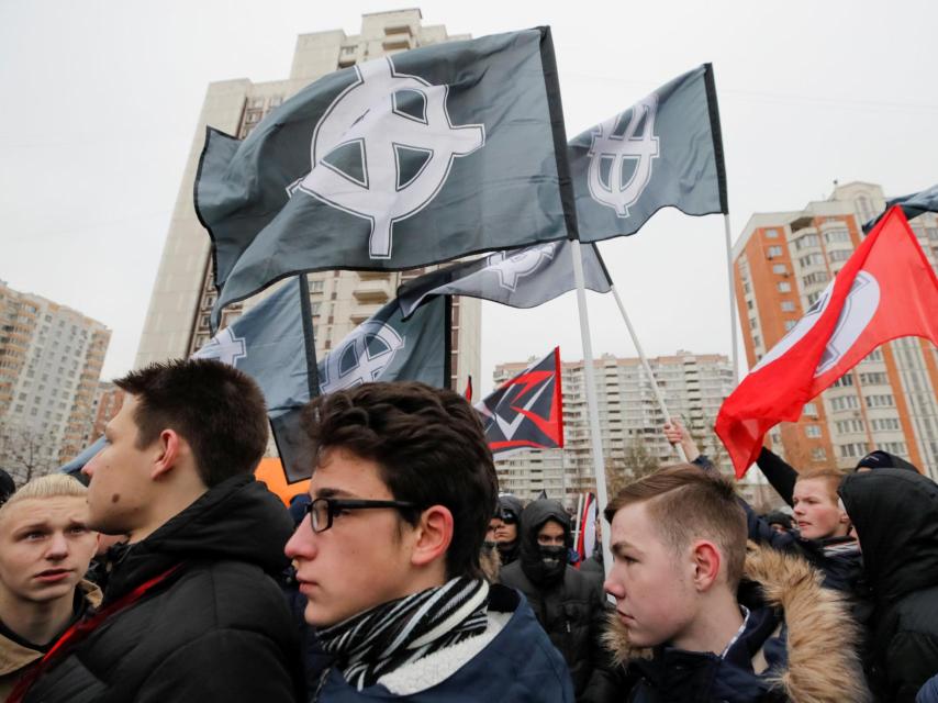 Imagen de las protestas este domingo en Moscú.
