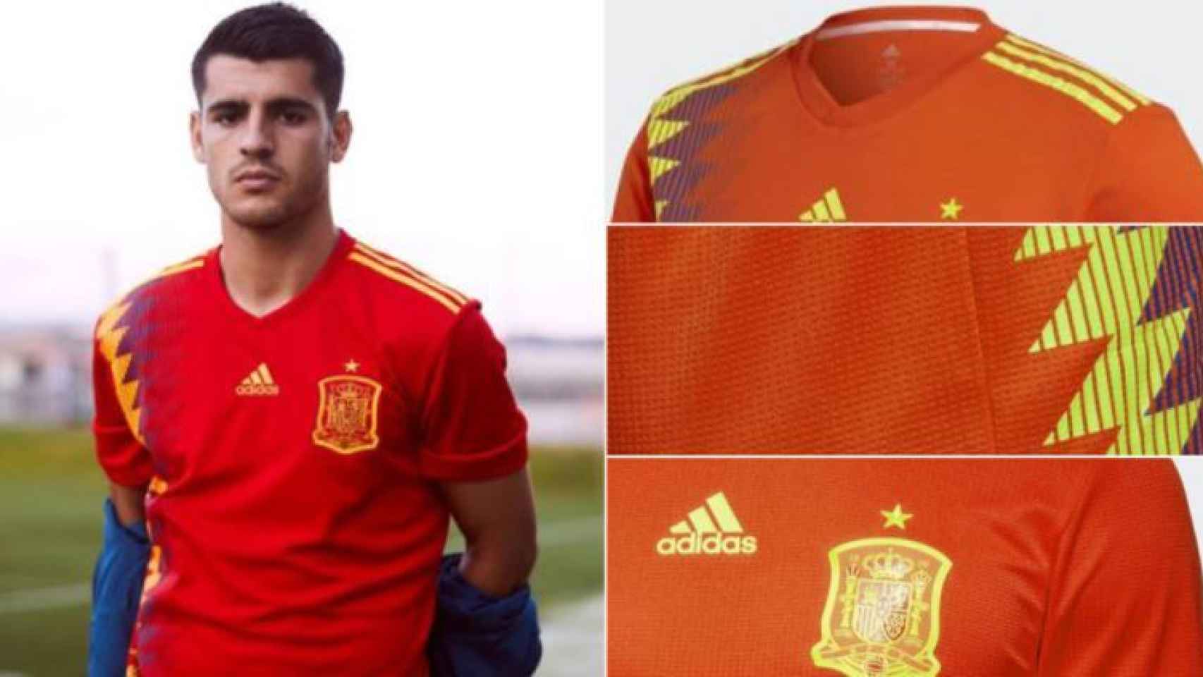 Camiseta roja y oro España, Selección camiseta oficial