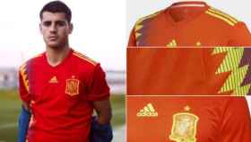Morata posa con la camiseta de España.
