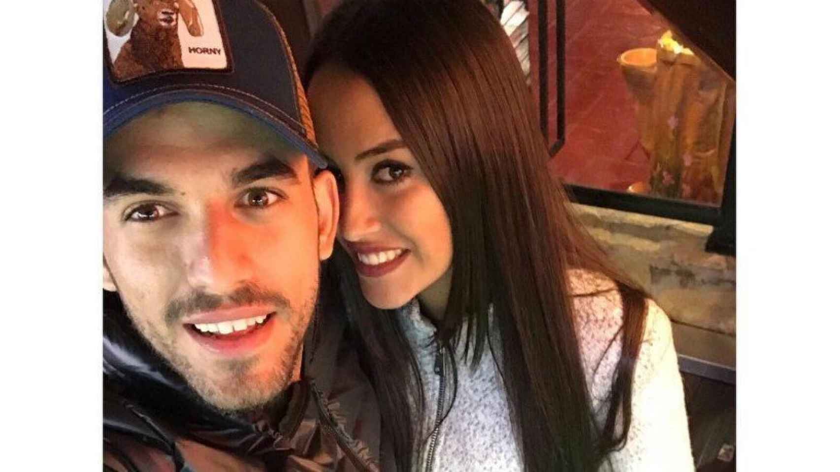 Ceballos, junto a su novia María Sancehz. Foto. Instagram (@danifuli10)