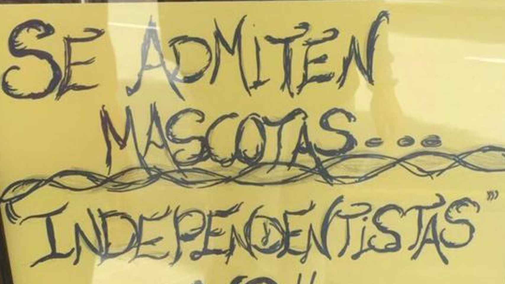 Cartel visto en una cafetería de Gijón