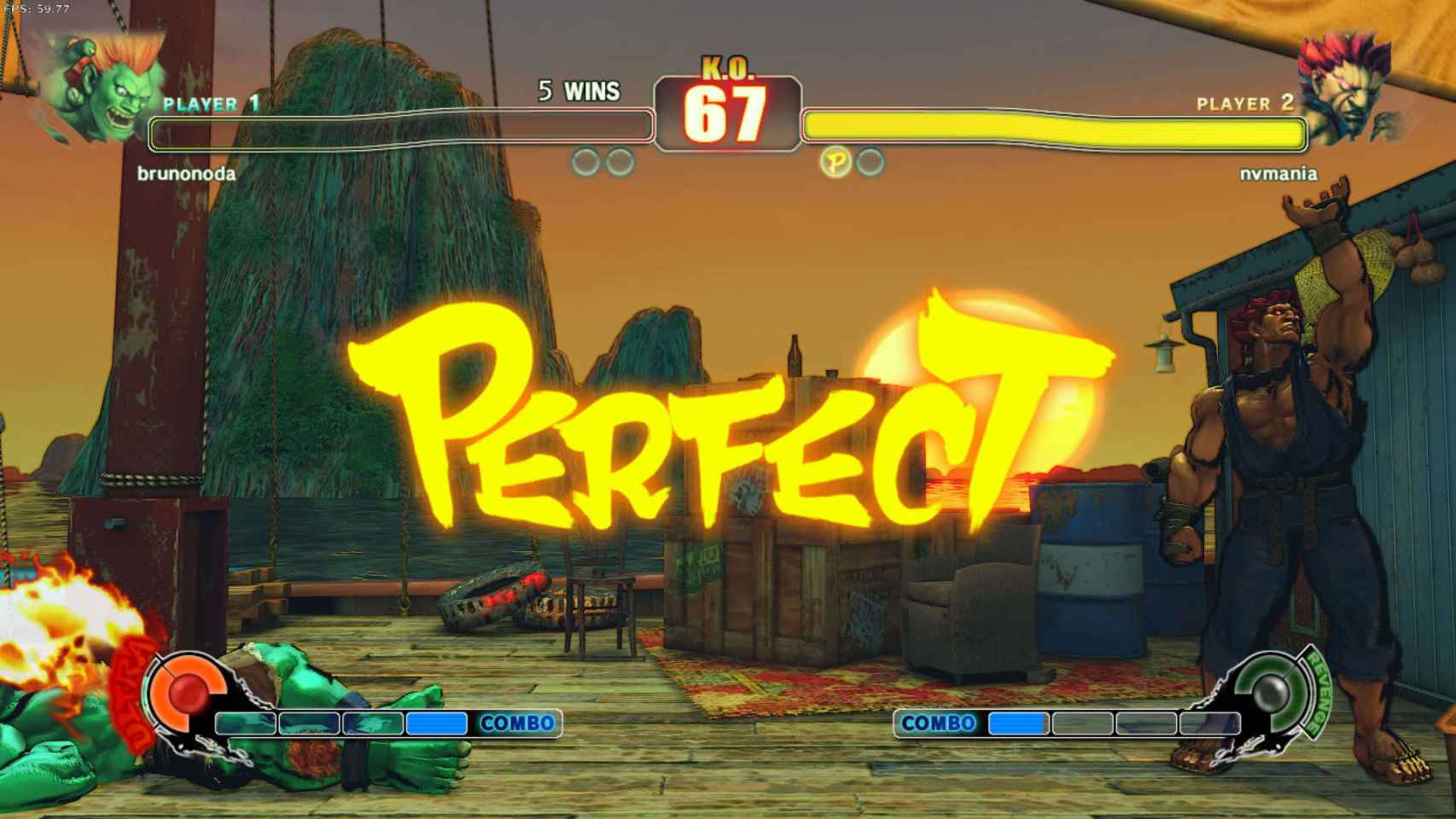 Captura de Street Fighter, juego que dio origen a la expresión Perfect.