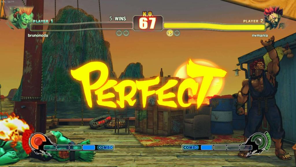 Captura de Street Fighter, juego que dio origen a la expresión Perfect.