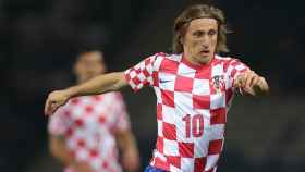Modric, durante un partido con Croacia.