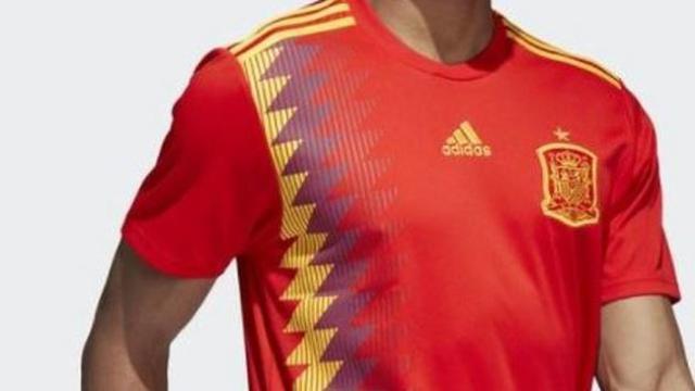 Camiseta republicana de la selección española de fútbol.