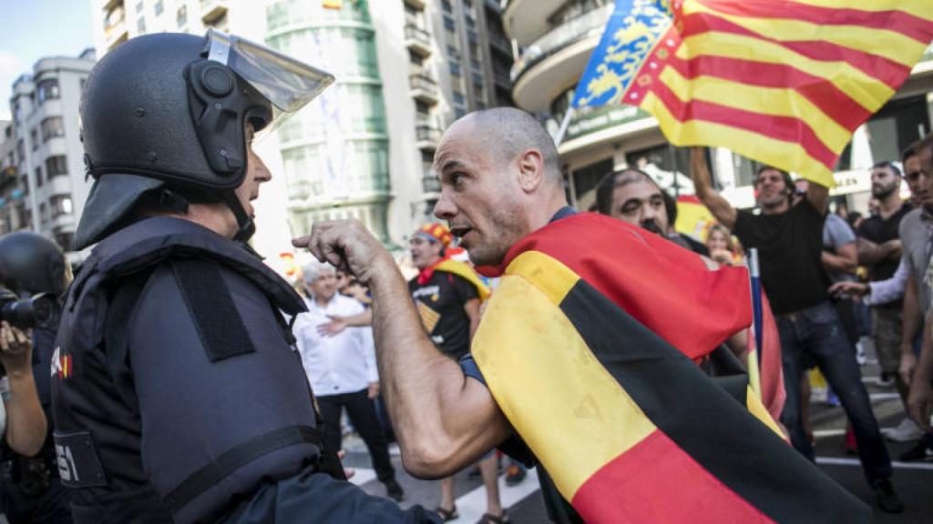 Imagen de los altercados del pasado 9 de octubre en Valencia.