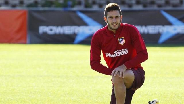 Koke entrenando con el Atlético. Foto: atleticodemadrid.com