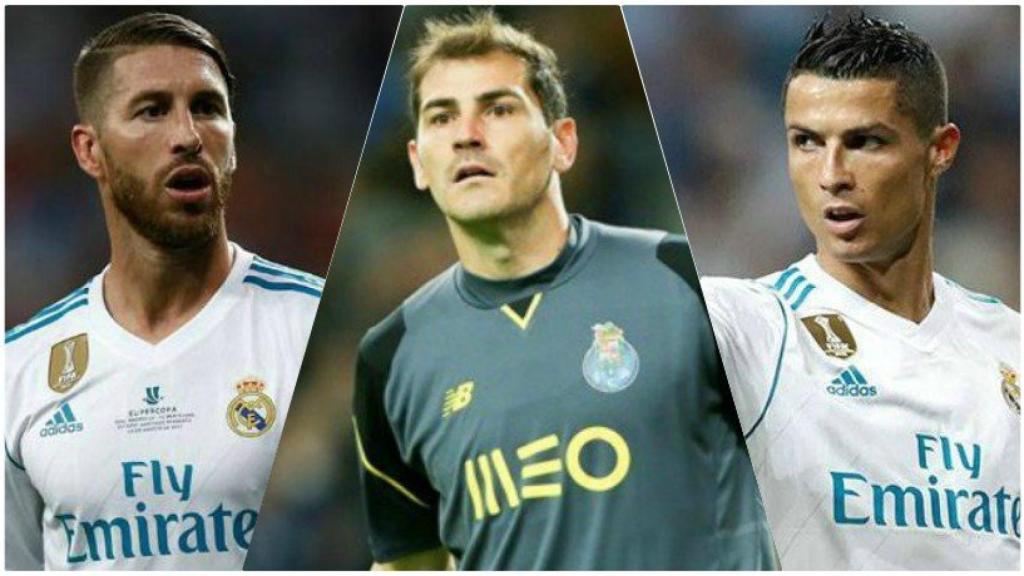 Casillas se olvida de Ramos y Cristiano