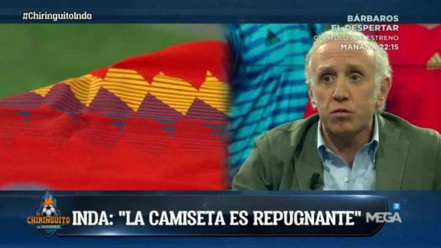 Inda habla sobre la nueva camiseta de la Selección en El Chiringuito. Foto: (@elchiringuitotv)