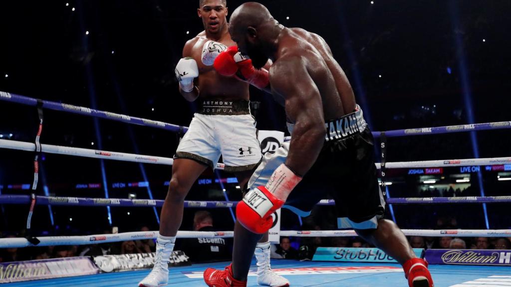 Anthony Joshua, durante su última pelea ante Carlos Takam.