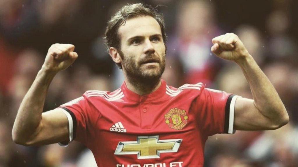 Mata, con el United. Foto Twitter (@juanmata8)