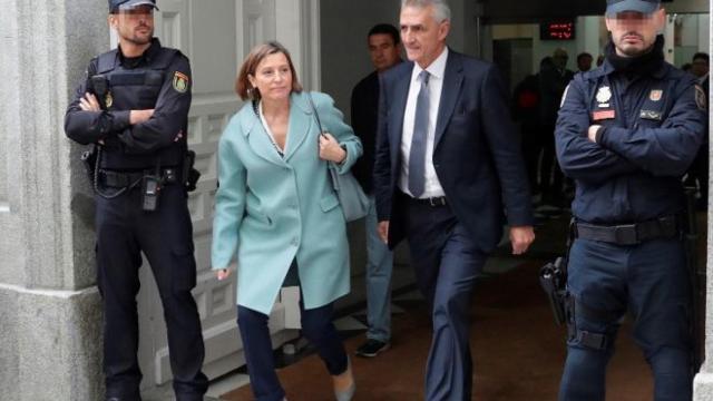 Carme Forcadell sale del Tribunal Supremo el pasado jueves.