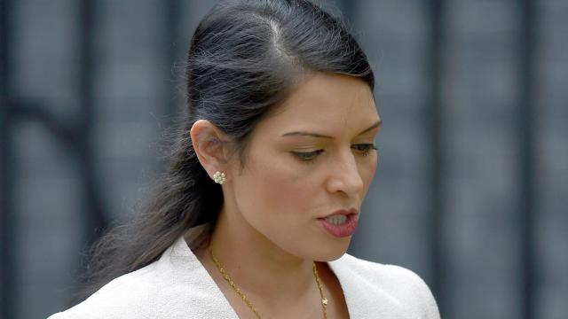 La ministra británica de Cooperación Internacional, Priti Patel.