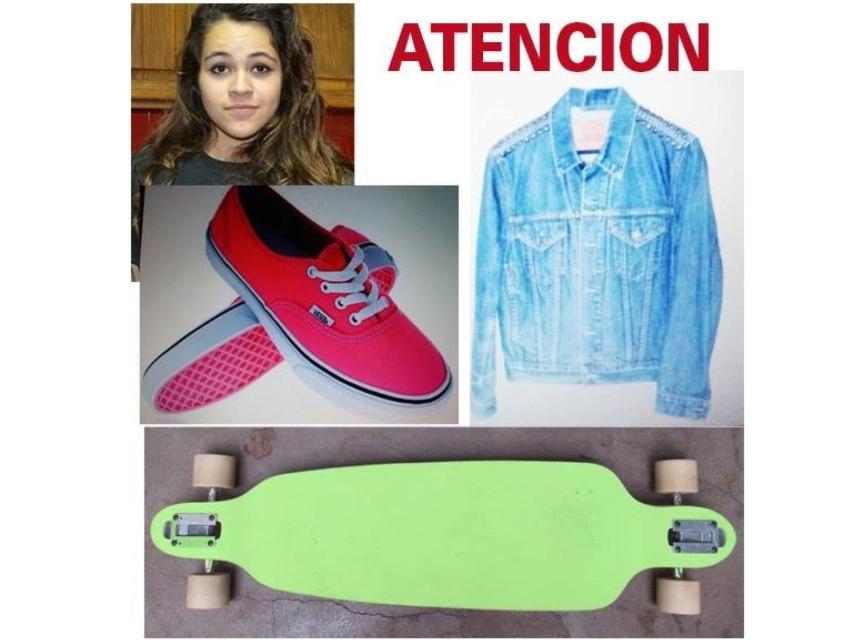 Malén iba con esta ropa y este patinete en el momento de su desaparición.