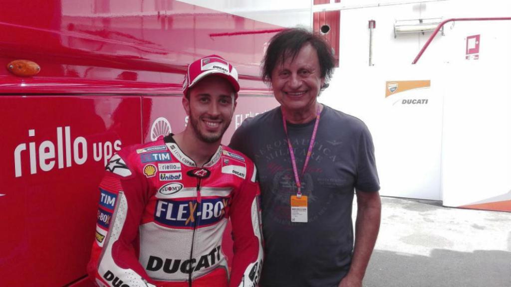 Dovizioso junto a su psicólogo Amadeo Maffei.