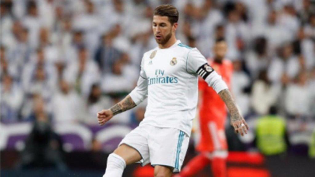 Sergio Ramos en el partido ante Las Palmas. Foto Twitter (@SergioRamos)