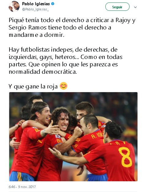 Pablo Iglesias: Ramos tiene derecho a mandarme a dormir