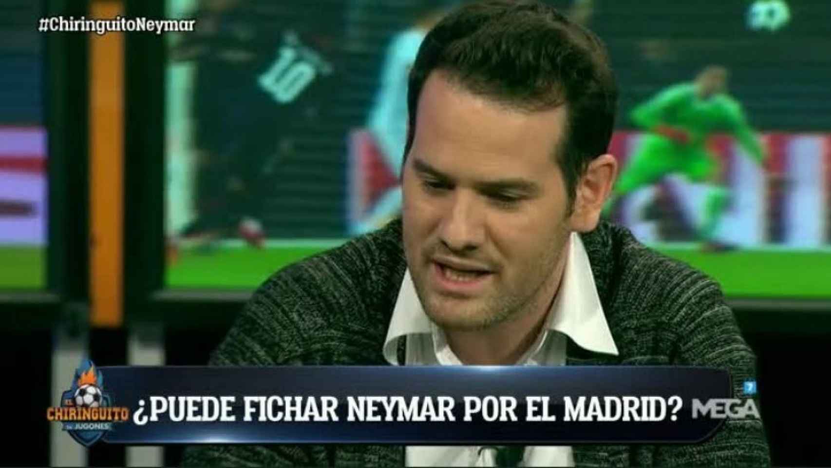 Quim Domènech no niega un posible fichaje de Neymar por el Real Madrid. Foto: Twitter (@elchiringuitotv)