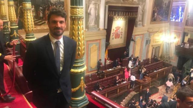 Dante Pérez, en la tribuna de invitados del Congreso, en una imagen difundida por él mismo.