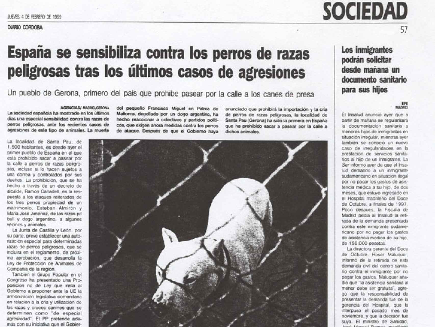 El diario de Córdoba se hacía eco del suceso.