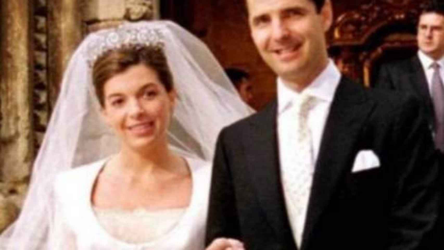 Jaime Carvajal y Xandra Falcó, el día de su boda.