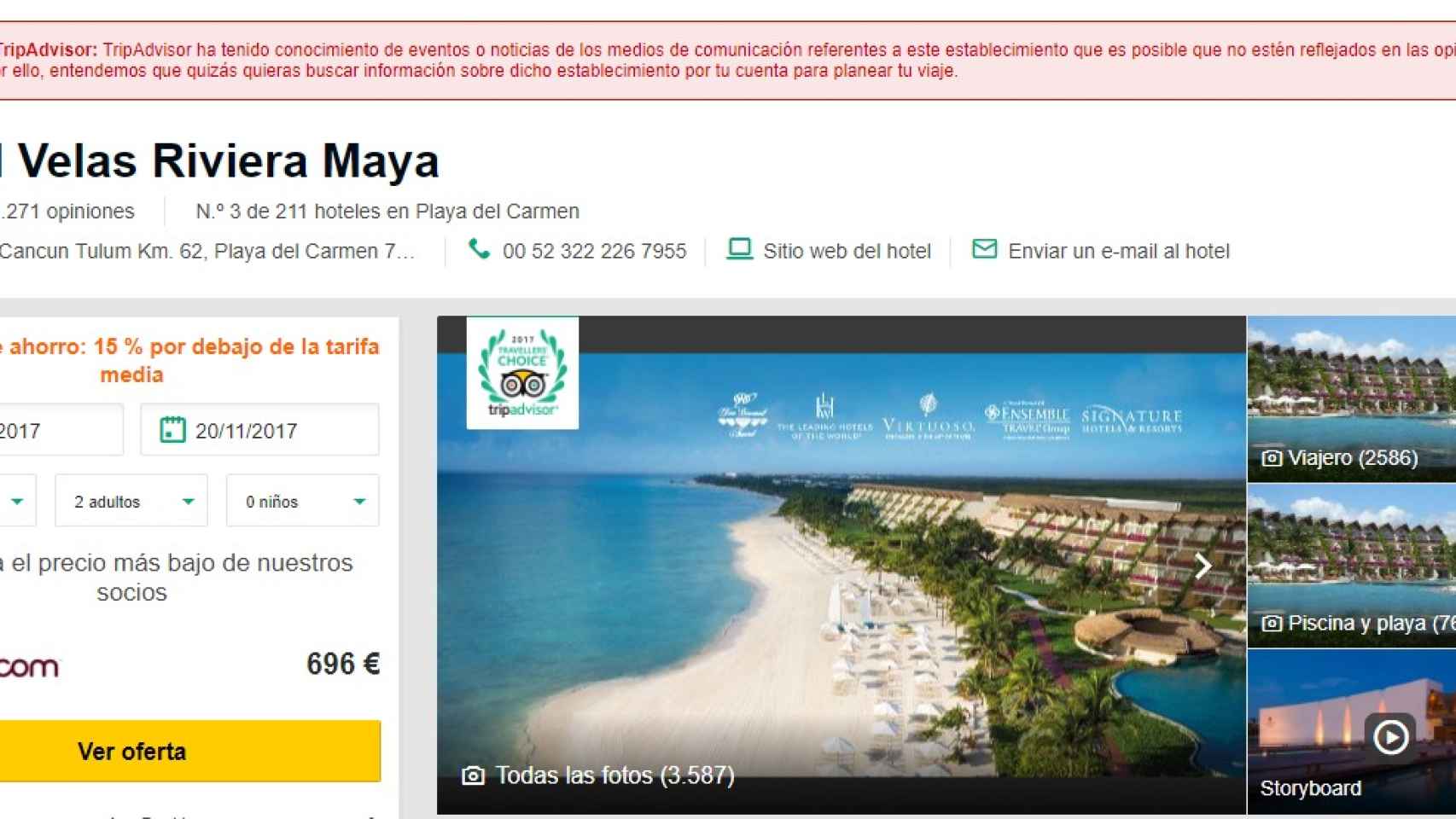En el hotel Riviera Maya ya se ha colocado la marca que lo diferencia.