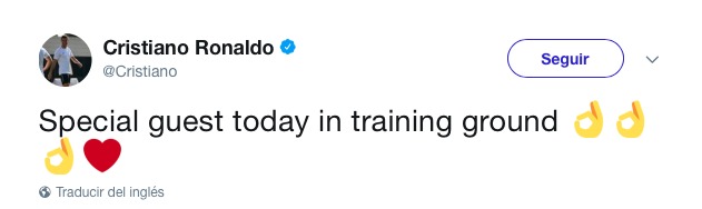 El invitado especial de Cristiano en el entrenamiento del Madrid