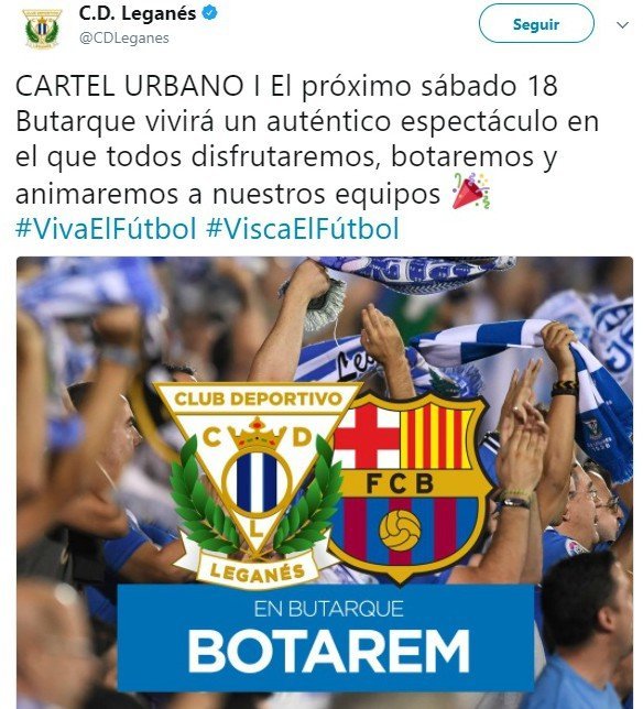 El Leganés responde a las campañas independentistas del Barça
