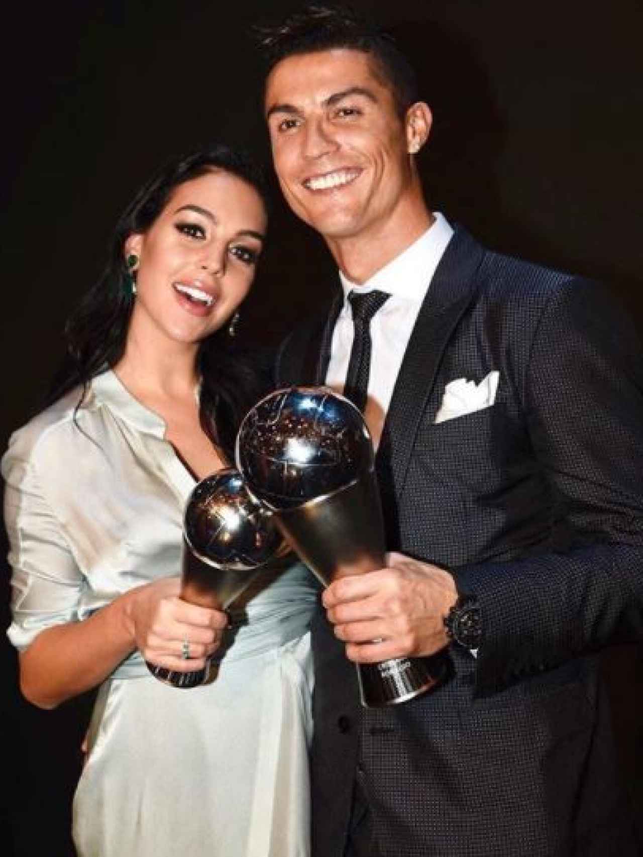 Georgina y Cristiano en el Premio The Best.