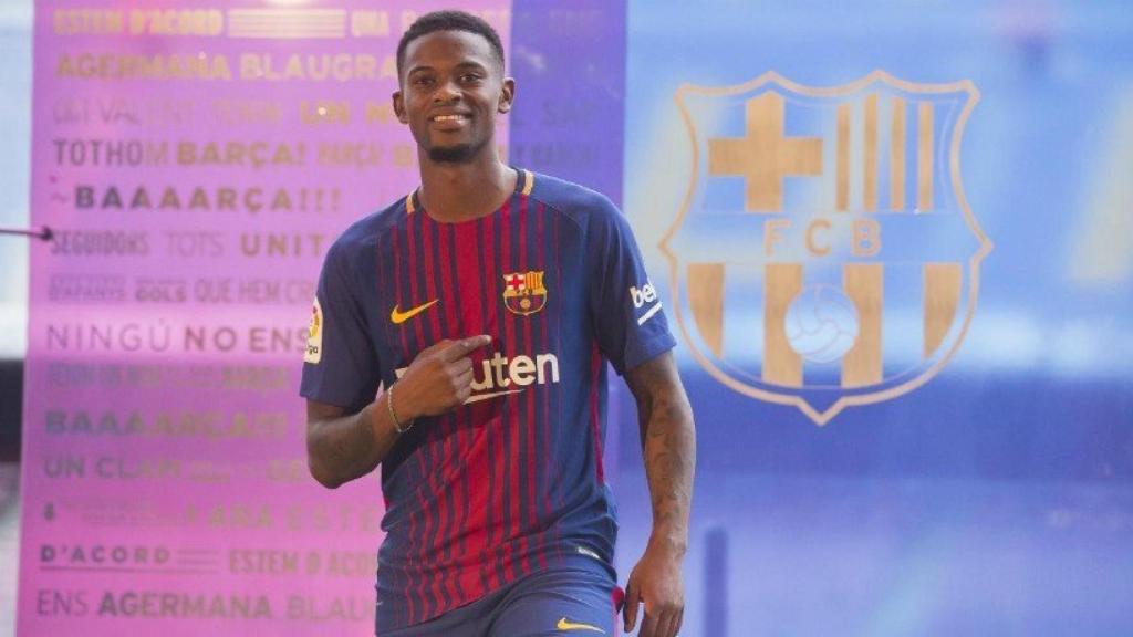 Semedo es presentado con el barcelona. Foto fcbarcelona.com