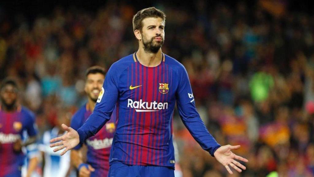 Piqué, en un partido con el Barça. Foto. (@3gerardpique)