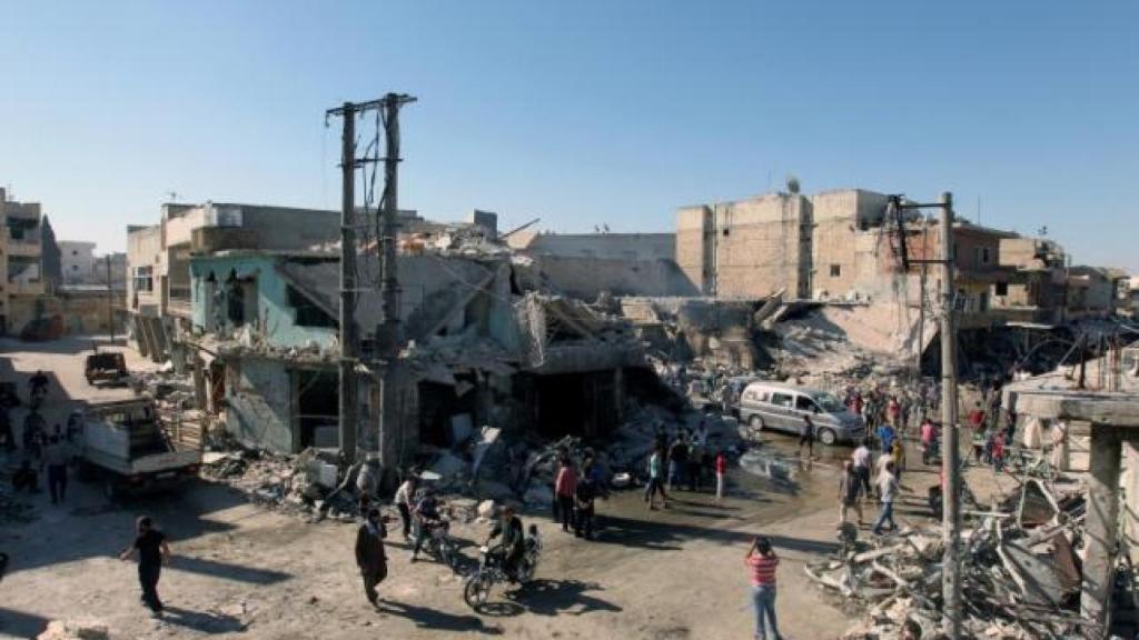 Un bombardeo anterior en  Alepo.