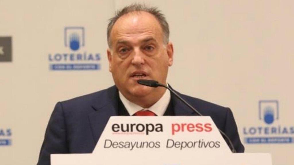 Tebas. Foto Twitter (@europapress)